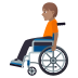 🧑🏽‍🦽 person in manual wheelchair: medium skin tone display on JoyPixels